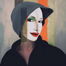 Dame mit Kopfbedeckung von Laila Bakker