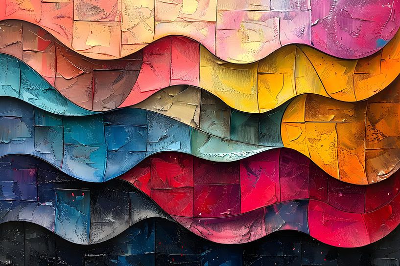 Modern Painting | Colourful Paintings | Oblong Painting by AiArtLand