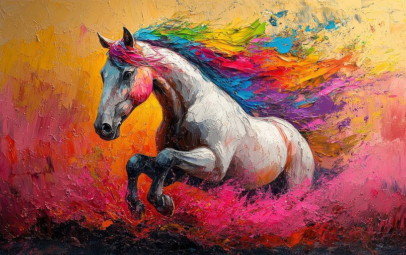 Regenbogen-Pferde-Malerei von Lufy