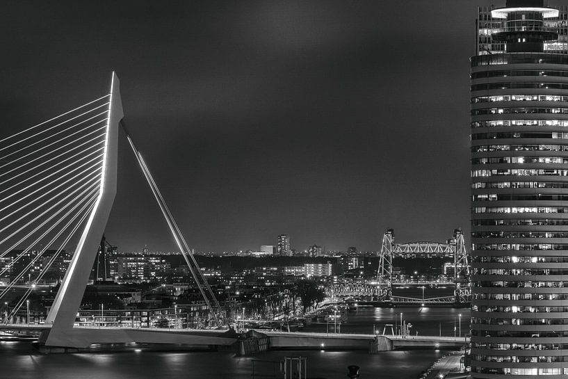 The Erasmus Bridge and the Hef by Jaco Verheul