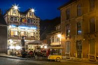 Brasserie bei Nacht in Durbuy von Evert Jan Luchies Miniaturansicht