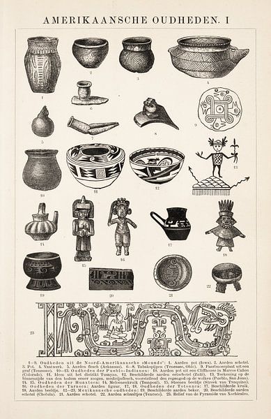 Vintage illustration American antiquities 1 by Studio Wunderkammer