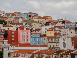 Colourful houses in Portugal by Bianca Keijzer