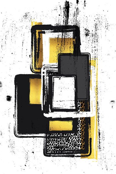 Abstract Painting No. 3 | gold by Melanie Viola