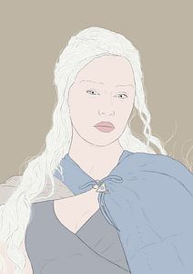 khaleesi game of thrones van poportret posters