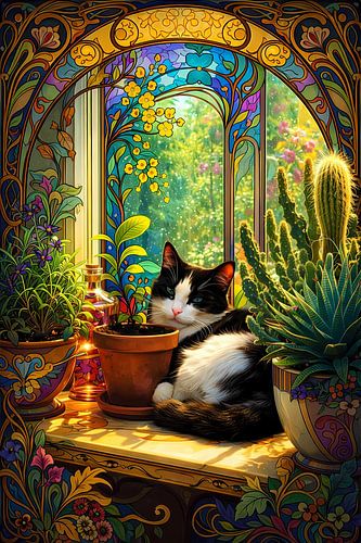 Katze auf der Fensterbank