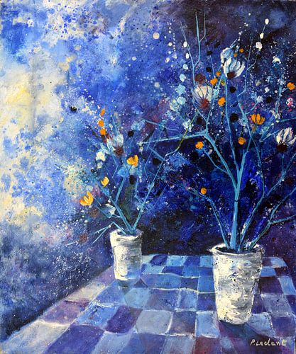 Blauw stilleven
