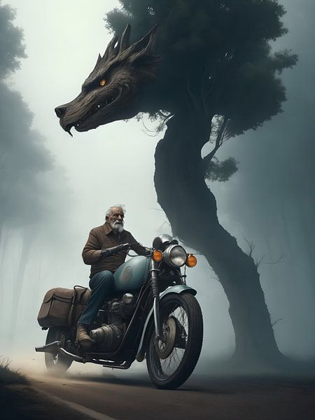 La balade à moto de grand-père à travers la forêt des contes de fées par DeVerviersBelgium