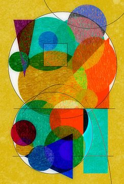Abstract in geel van Corinne Welp