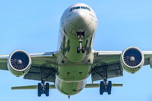KLM Boeing 777-300 (PH-BVD) kurz vor der Landung.