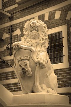 Alkmaar North Holland Town centre Sepia Netherlands