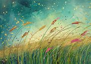 Whimsical Gold Field van Kunst Kriebels thumbnail