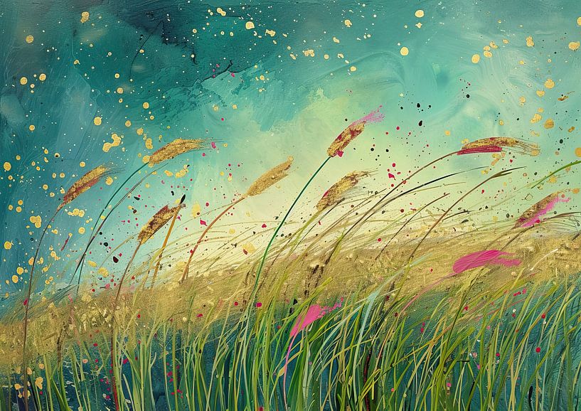 Whimsical Gold Field van Kunst Kriebels