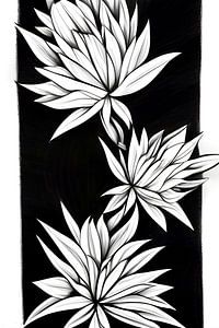 Fleur blanche stylisée en noir et blanc - impression d'art figuratif sur Lily van Riemsdijk - Art Prints with Color