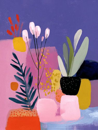 Colourful botanical abstract by Studio Allee