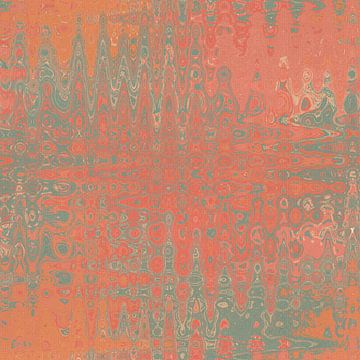 Orange, rot, grau. 70er Jahre abstrakte Retro-Stil Muster in lebendigen Farben von Dina Dankers