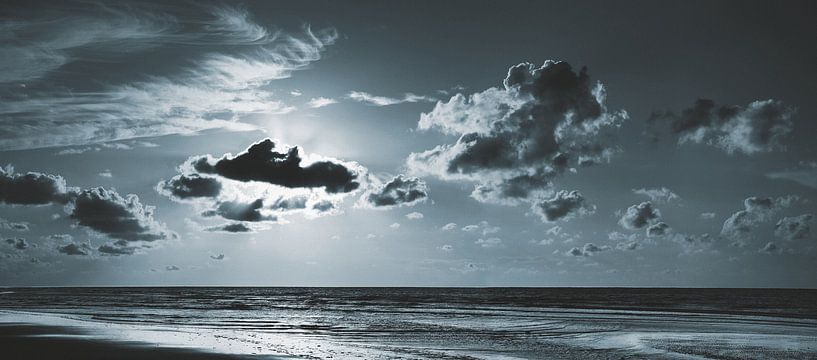 Ameland beach at Nes sunset by . Groningenart
