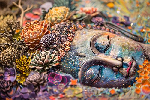 Boeddha in Bloemenpracht