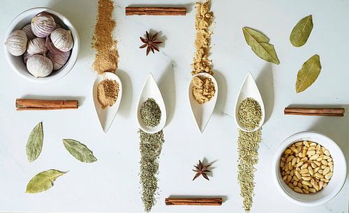 Kruiden palet met zachte kleuren voor in de keuken