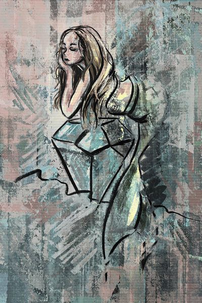 Mermaid with diamond by Emiel de Lange