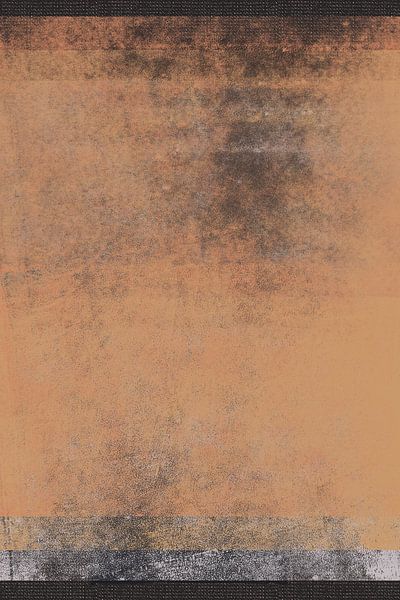 Modern abstract minimalist art in warm yellow, white and brown linen. by Dina Dankers