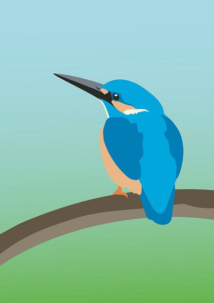 IJsvogel op tak van A.C. van Zwol