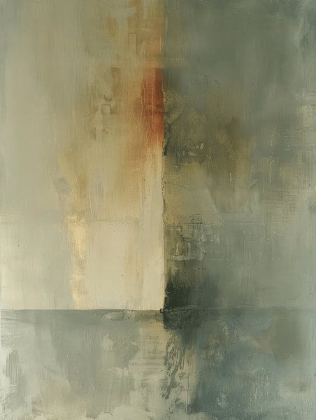 Moderne Abstraktion in gedeckten Farben, Minimalismus von Japandi Art Studio