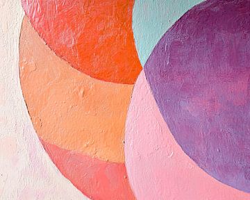 Overlappende Cirkels in Pasteltinten van Modern Collection