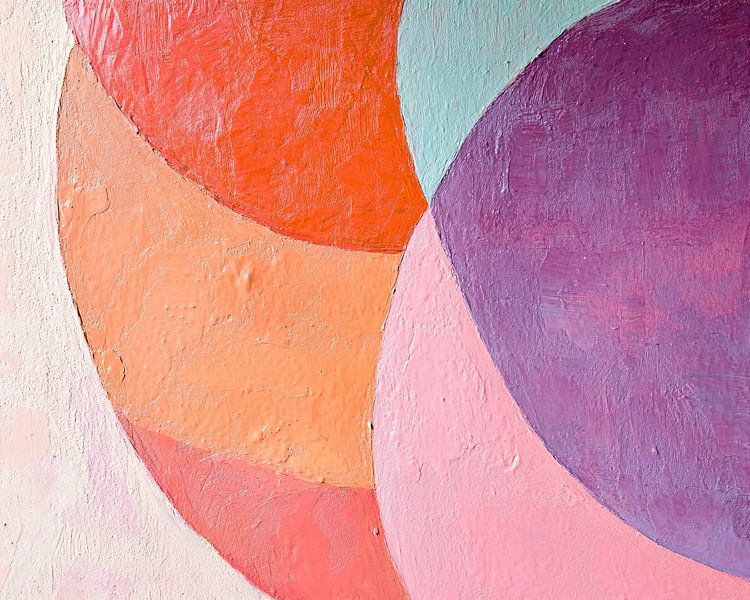 Overlapping Circles in Pastel Shades by Modern Collection