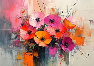 Bunte Blumenmalerei