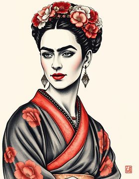 Frida Japanse kunst 2 van MIROKKU