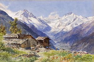 Die Alpe Barneuza (Wallis), EDWARD THEODORE COMPTON, Um 1900 von Atelier Liesjes