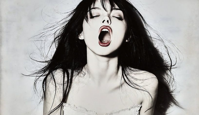 Screaming woman in gothic style by Frank Heinz