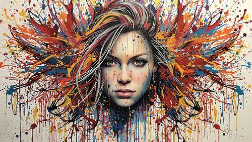 Abstract portret van een vrouw