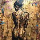Woman in Gold | Modern Gold Art by Eye catching paintings thumbnail