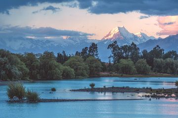 Nouvelle-Zélande Le Mont Cook au lac Pukaki sur Jean Claude Castor