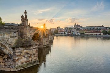 Sunset in Prague by Michael Valjak