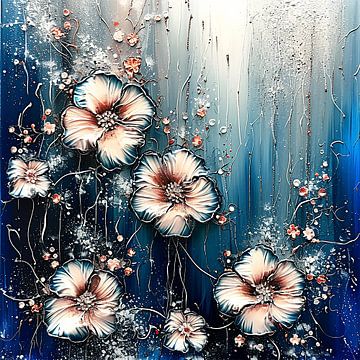 Bloemen in de regen van Agnieszka Dybowska