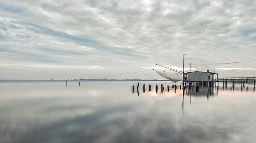 Visserij hut in Italië