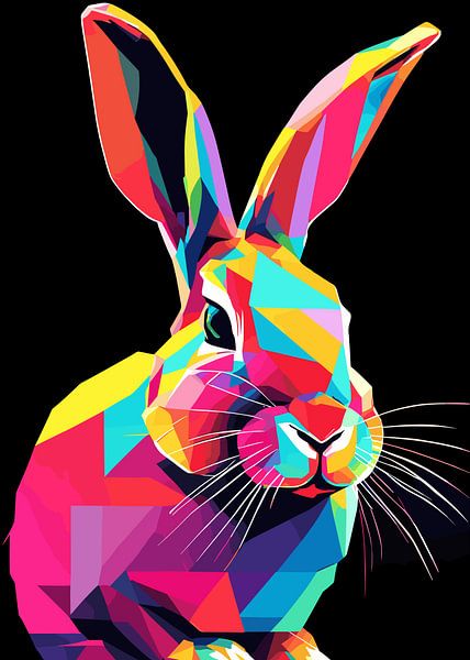 Kaninchen Pop Art von MIROKKU