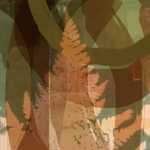Abstracte varens in vintage compositie