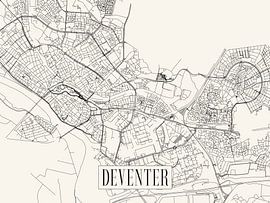 Stadtplan Deventer - Stadt - Light-Version - Karte von Locus Studio