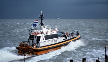 Op volle zee volle kracht vooruit met windkracht 9 van Jannie van den Bosse