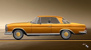 Mercedes-Benz W 111 Coupé in gold colour by aRi F. Huber