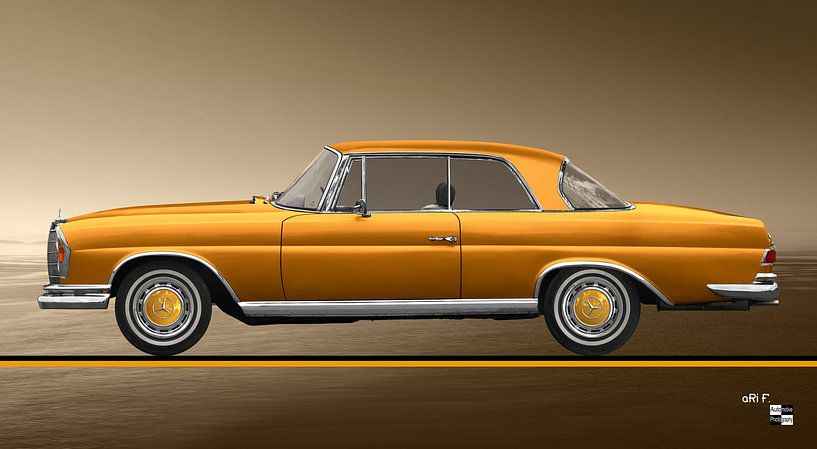 Mercedes-Benz W 111 Coupé in Goldfarbe von aRi F. Huber