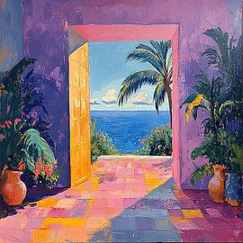 Henri Matisse inspired Mediterranean Sea View Sea Fauvism by Niklas Maximilian