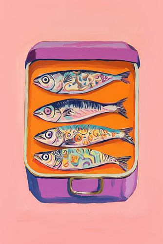 Colorful Fish Tin