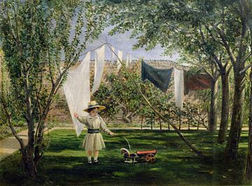Charles Robert Leslie,Een tuinscène, Met Een Jongen, De Kunsten