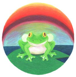 Happy Summer Frog by Suzanne ter Huurne