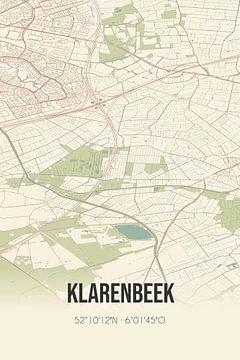 Vintage landkaart van Klarenbeek (Gelderland) van Rezona